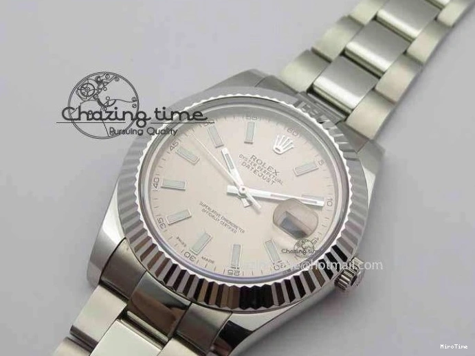 MiroTime 1221 DateJust II 41mm SS BP Maker Best Edition Gray Dial On SS Bracelet SA Trendsetting 3736